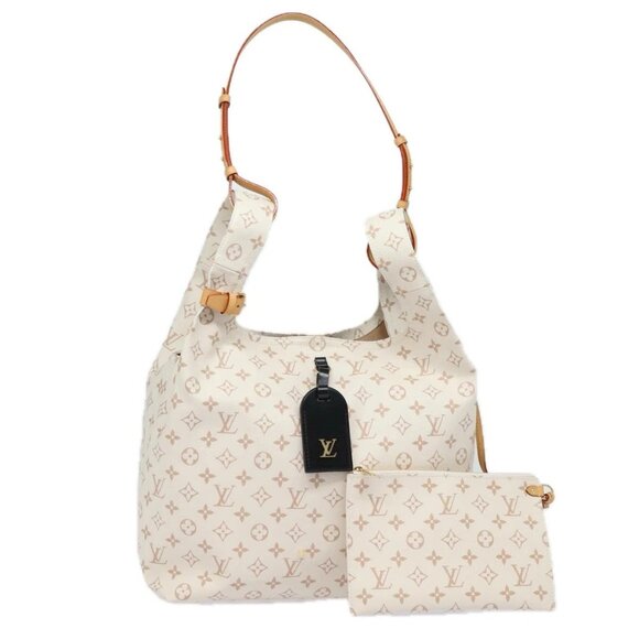 LOUIS VUITTON Monogram Dune Atlantis GM Tote Bag White M24409 LV Auth 75395S - Picture 1 of 16